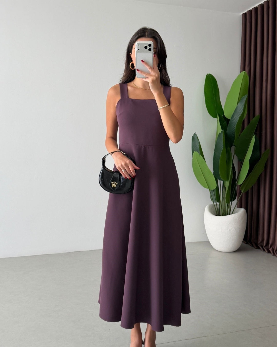 Crystal Cape Midi Dress