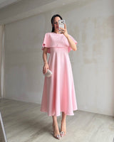 Crystal Cape Midi Dress