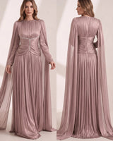 Crystal Detail Cape Maxi Dress