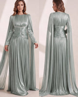 Crystal Detail Cape Maxi Dress