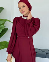 Crystal Neckline Evening Dress