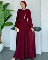 Crystal Neckline Evening Dress