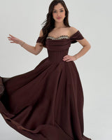 Crystal Satin Gown