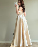 Crystal Satin Gown