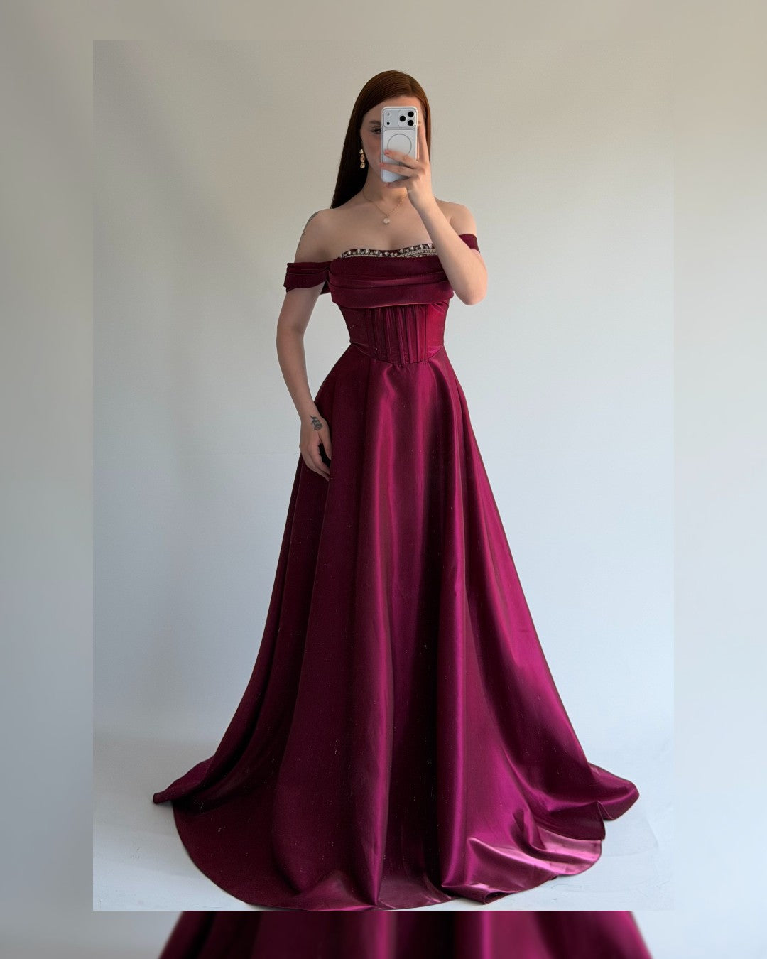 Crystal Satin Gown