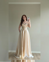 Crystal Satin Gown