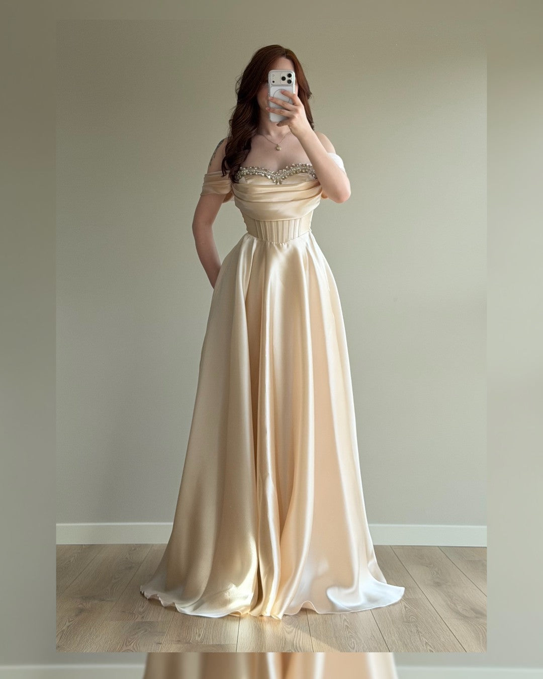 Crystal Satin Gown