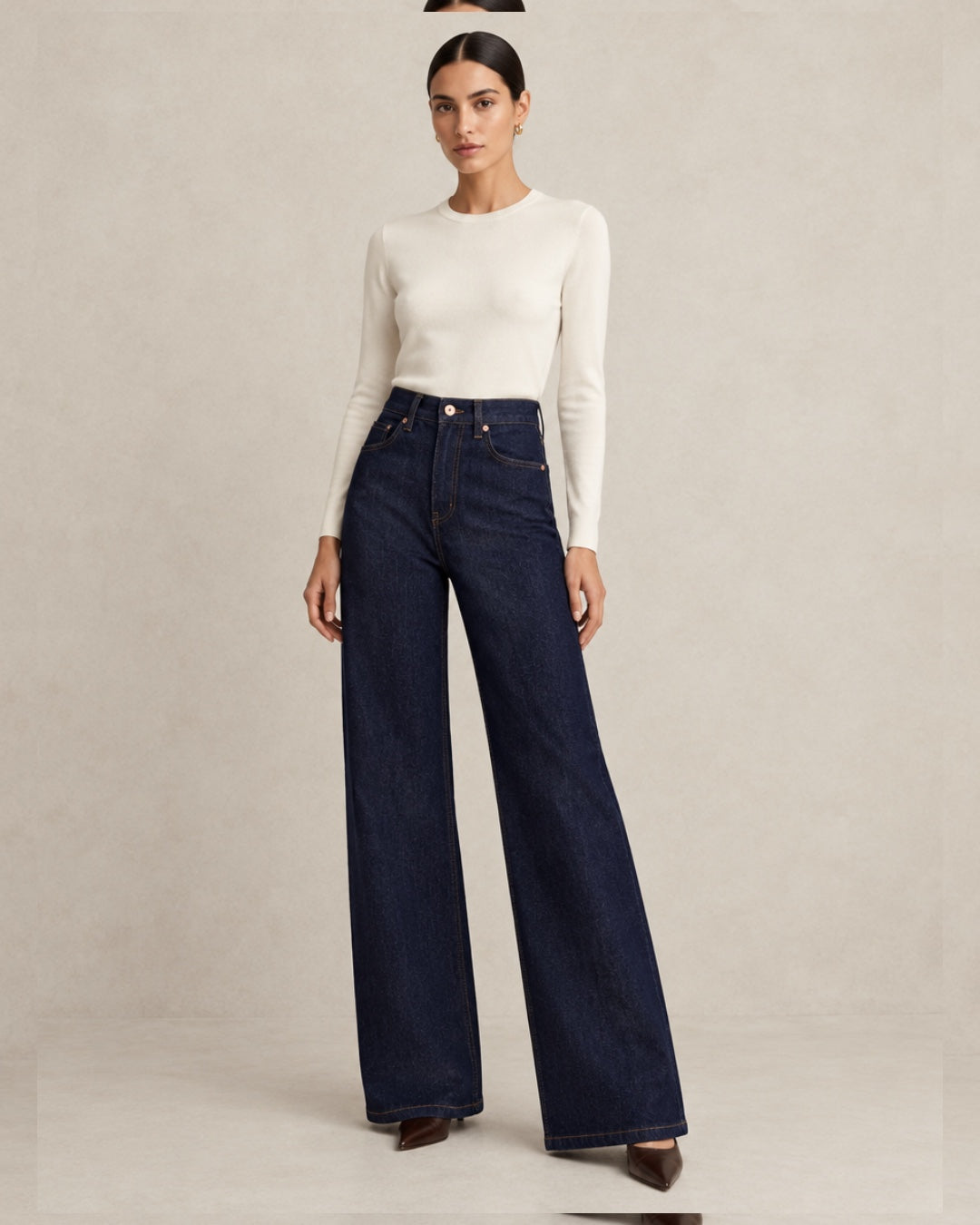 Dark Wash High-Rise Denim