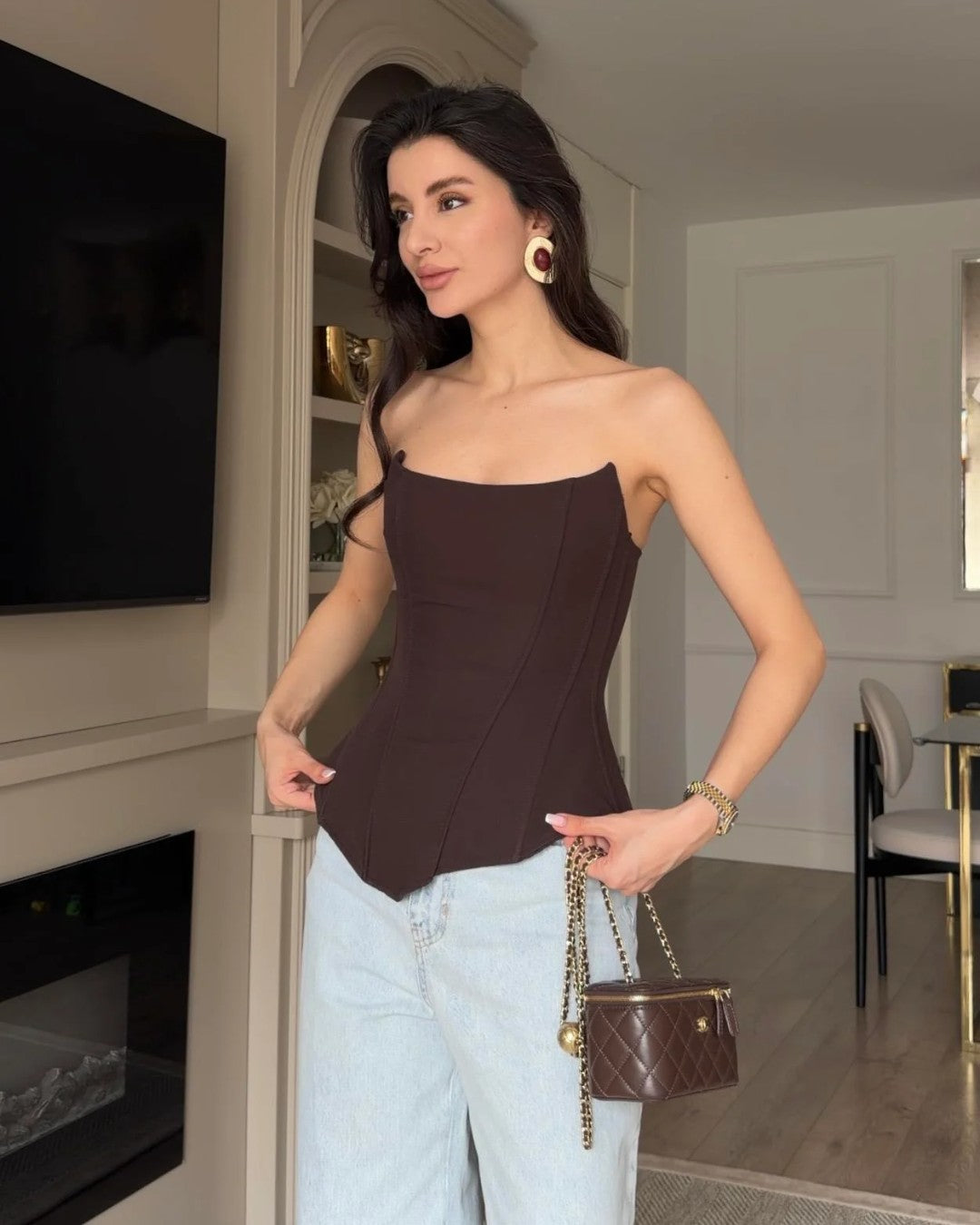 Defined Waist Corset Top