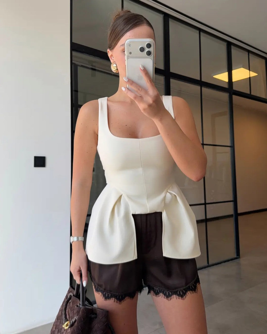 Defined Waist Flare Top