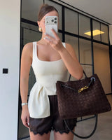 Defined Waist Flare Top