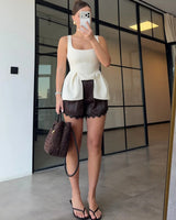 Defined Waist Flare Top