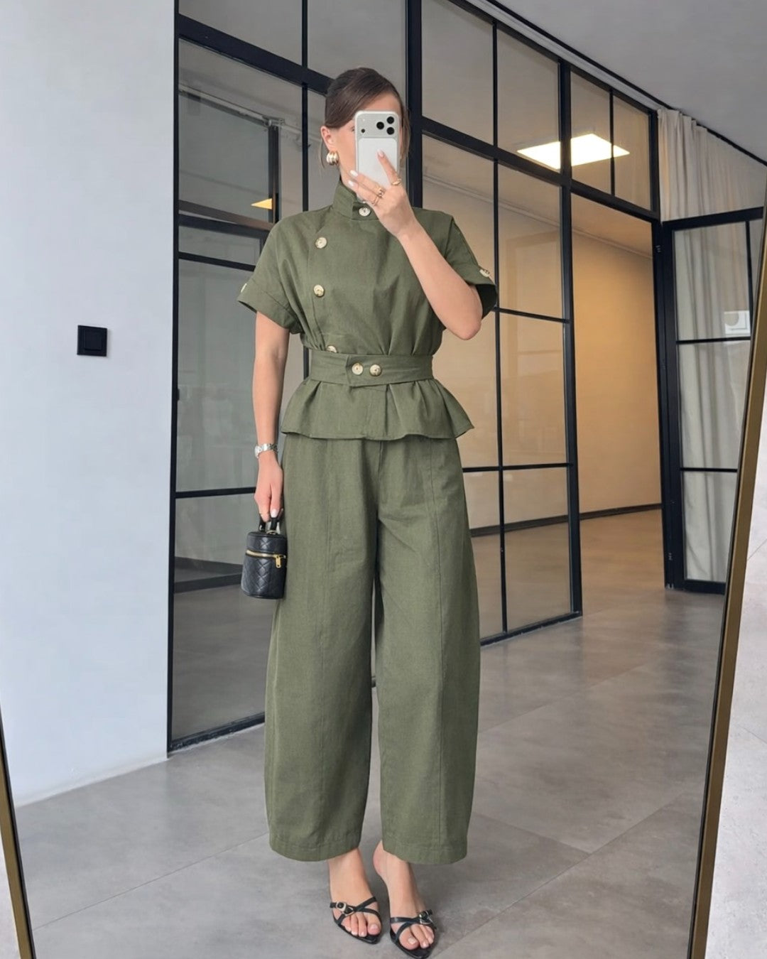 Defined Waist Tailored Set + Belt
