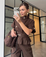 Defined Waist Tailored Set + Belt