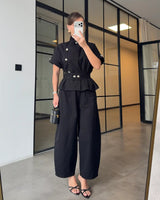 Defined Waist Tailored Set + Belt