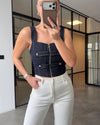 Denim Chic Corset Top