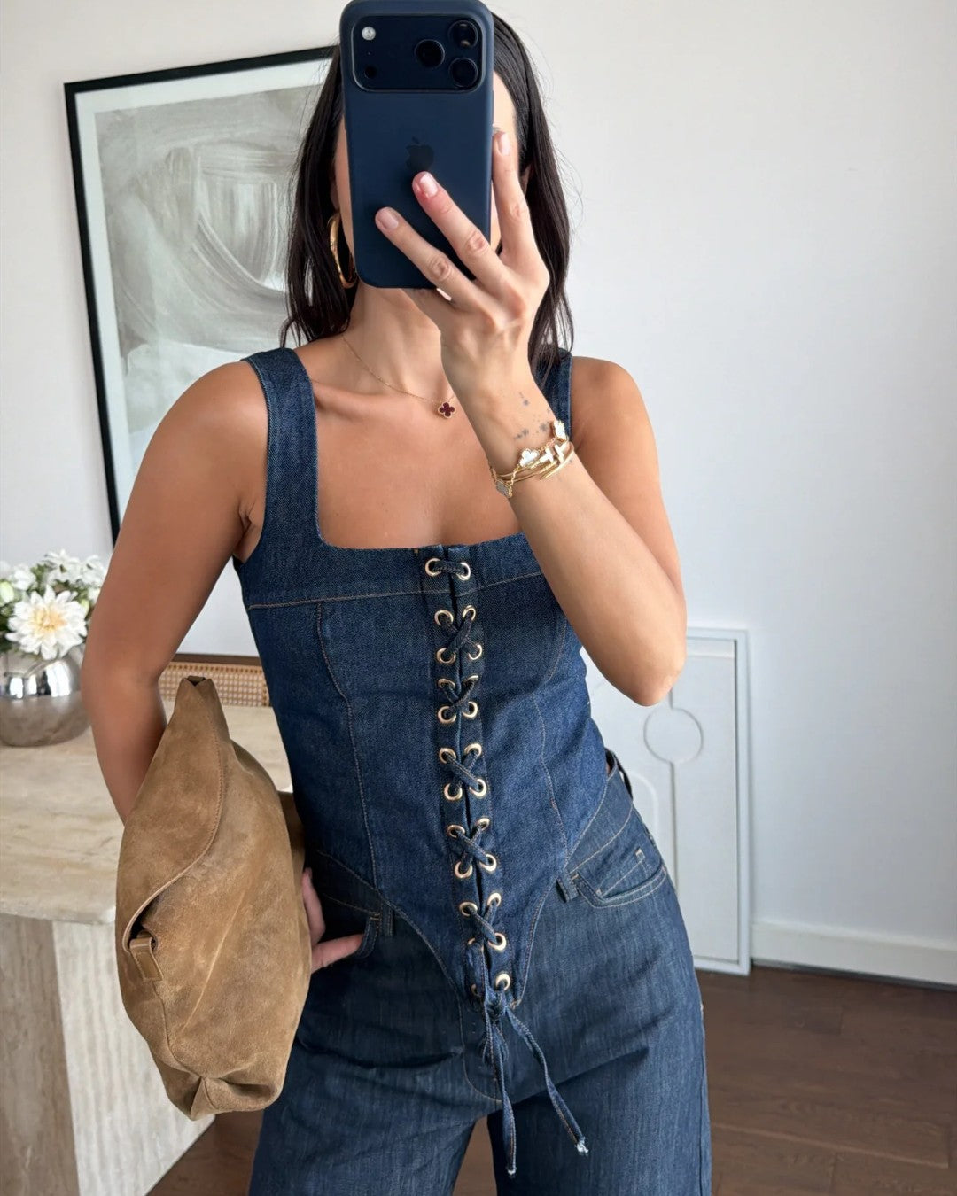 Denim Viral Corset