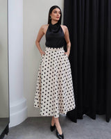 Dolce Polka Flow Skirt