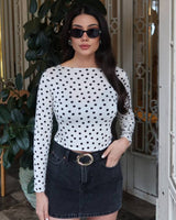 Dot Fitted Top