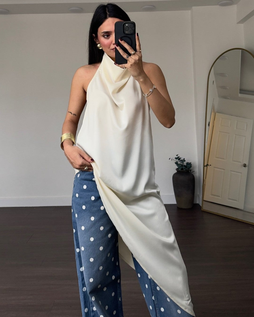 Drape Satin Top