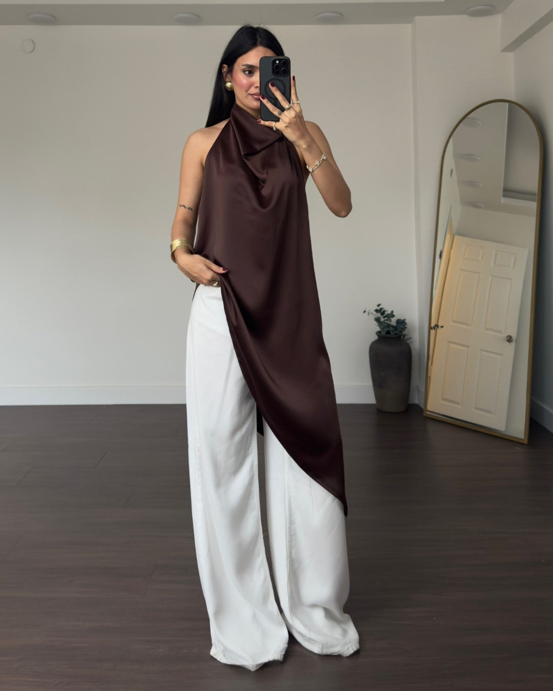 Drape Satin Top