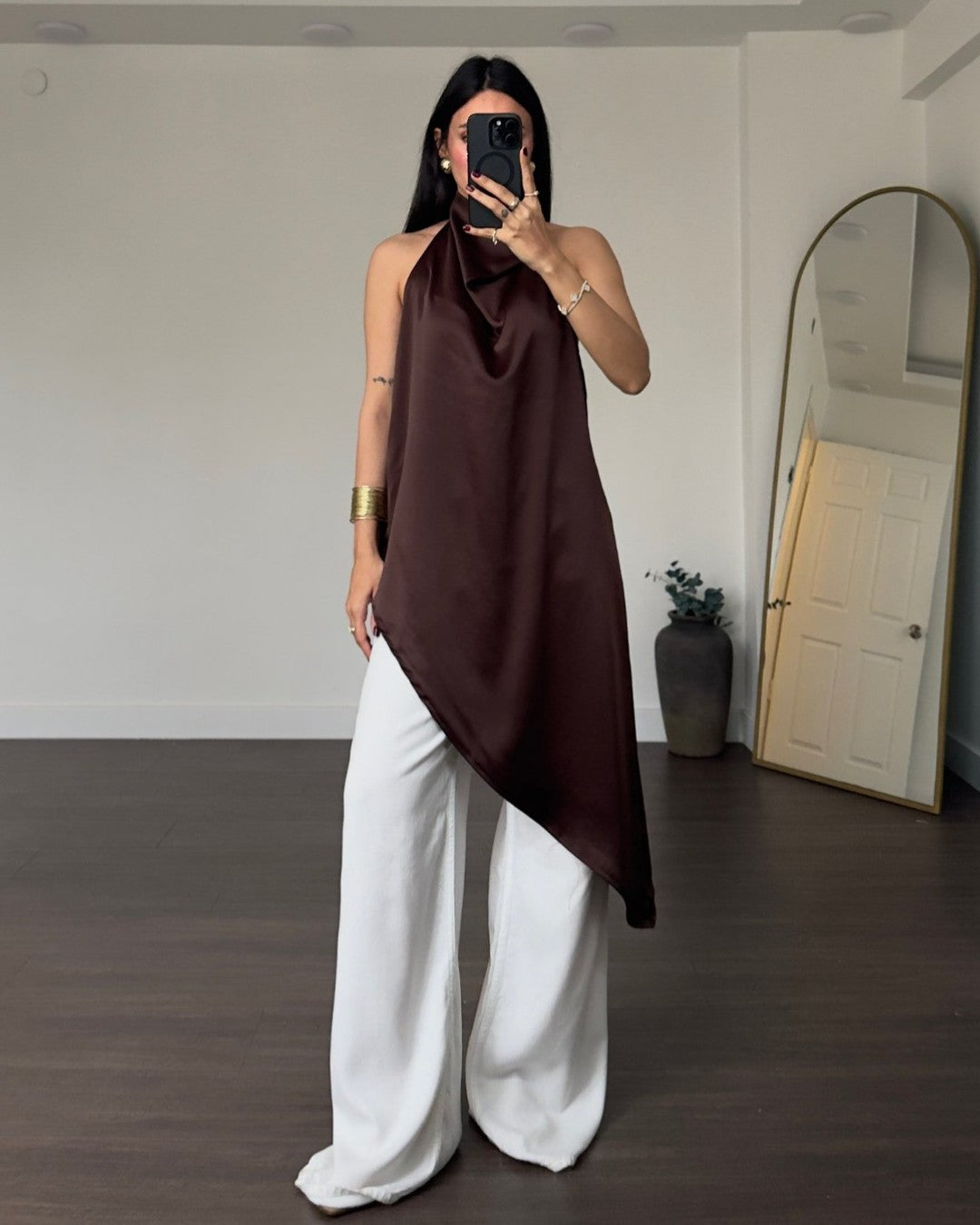 Drape Satin Top