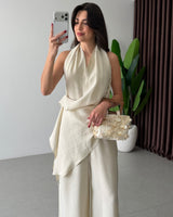 Draped Halter Jumpsuit