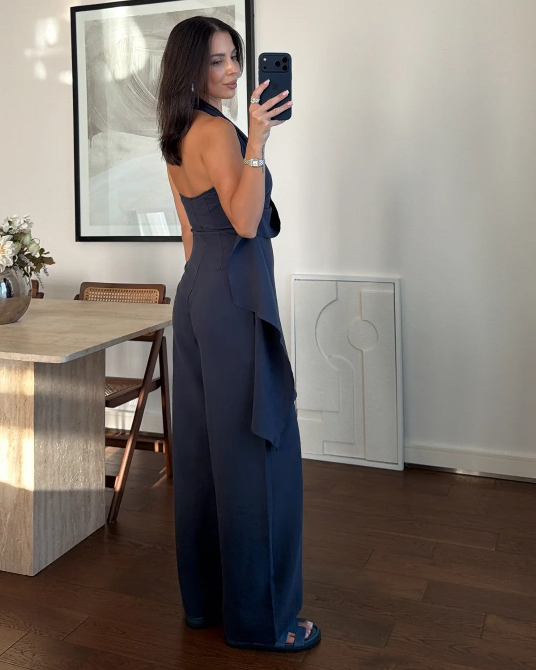 Draped Halter Jumpsuit