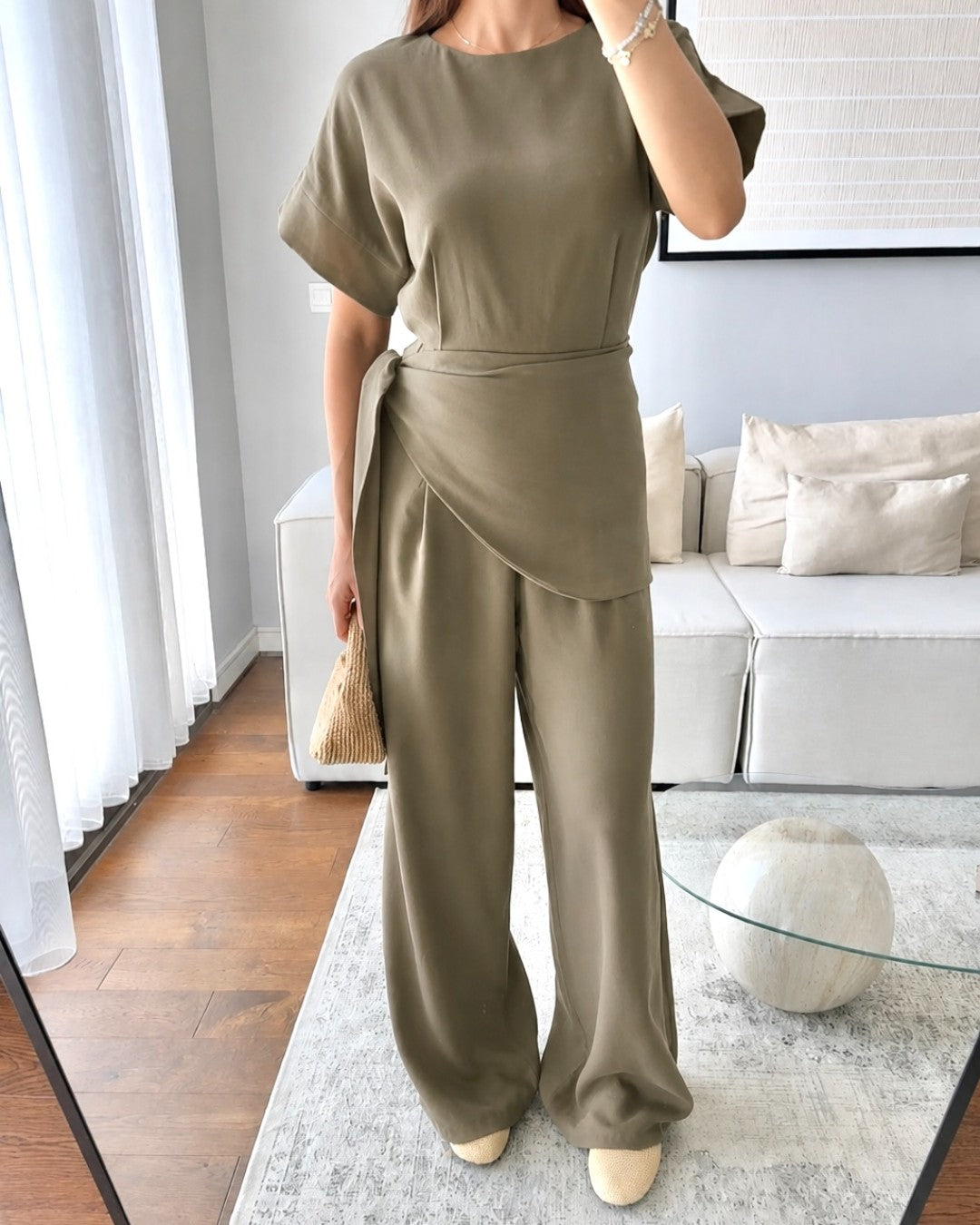 Draped Waist Jumpsuit