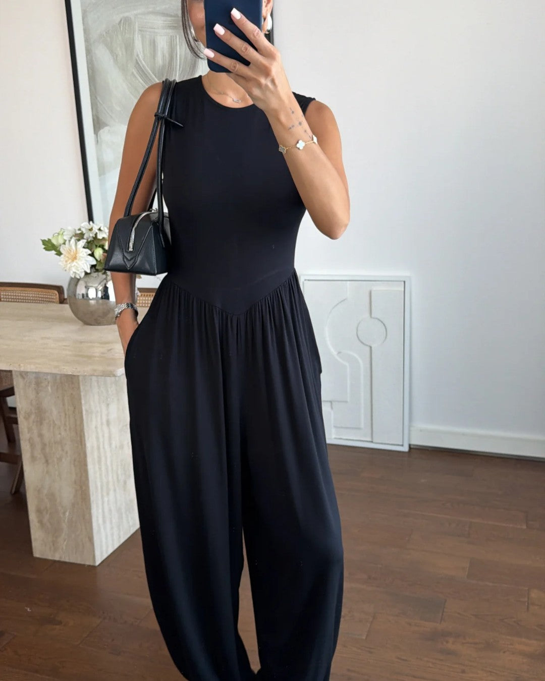 Drop-Waist Harem Jumpsuit