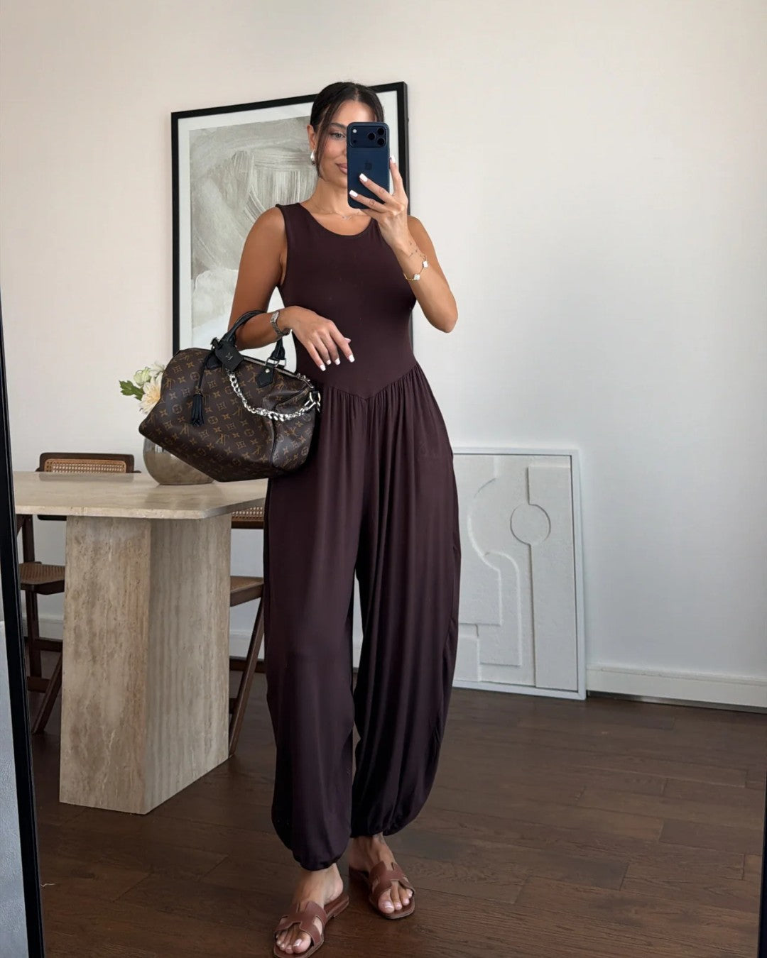 Drop-Waist Harem Jumpsuit