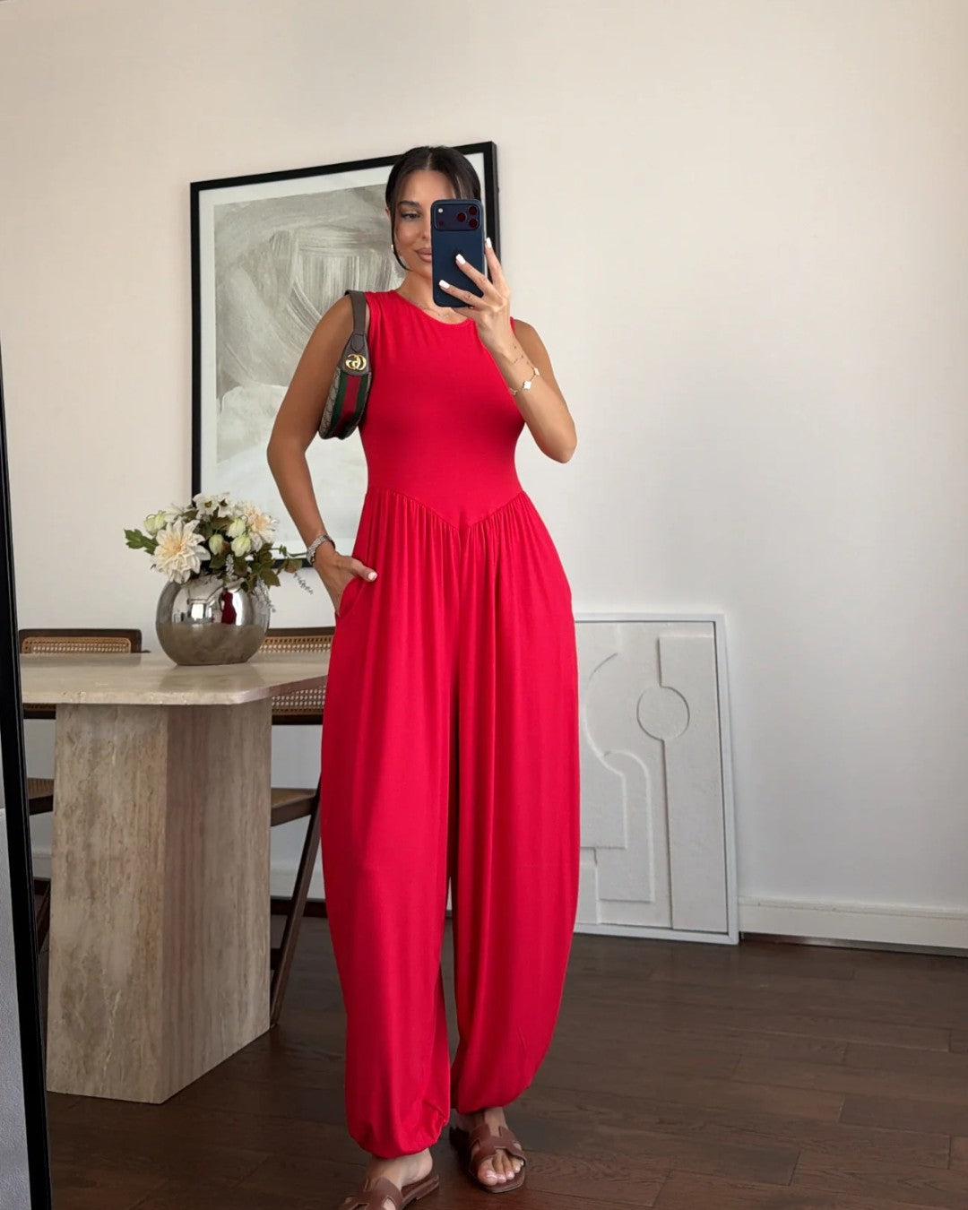 Drop-Waist Harem Jumpsuit