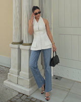 Elan Halter Blazer Top