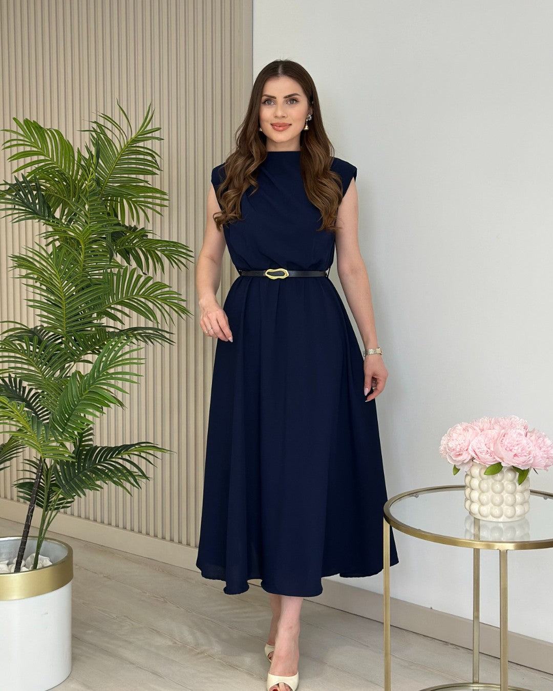 Elara Belted Midi Dress + Belt