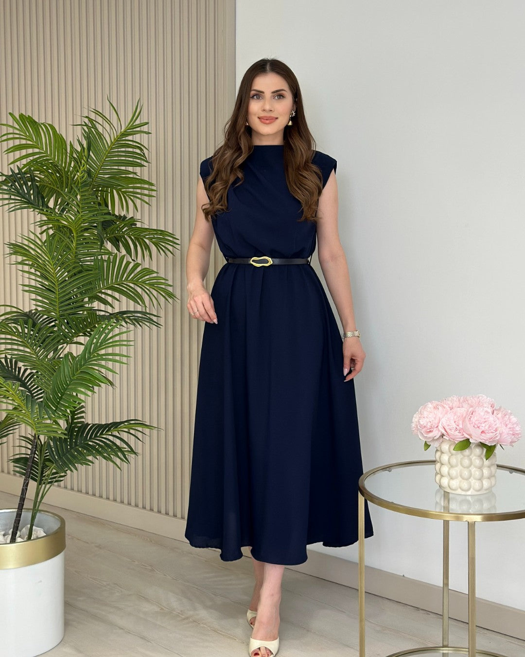 Elara Belted Midi Dress + Belt