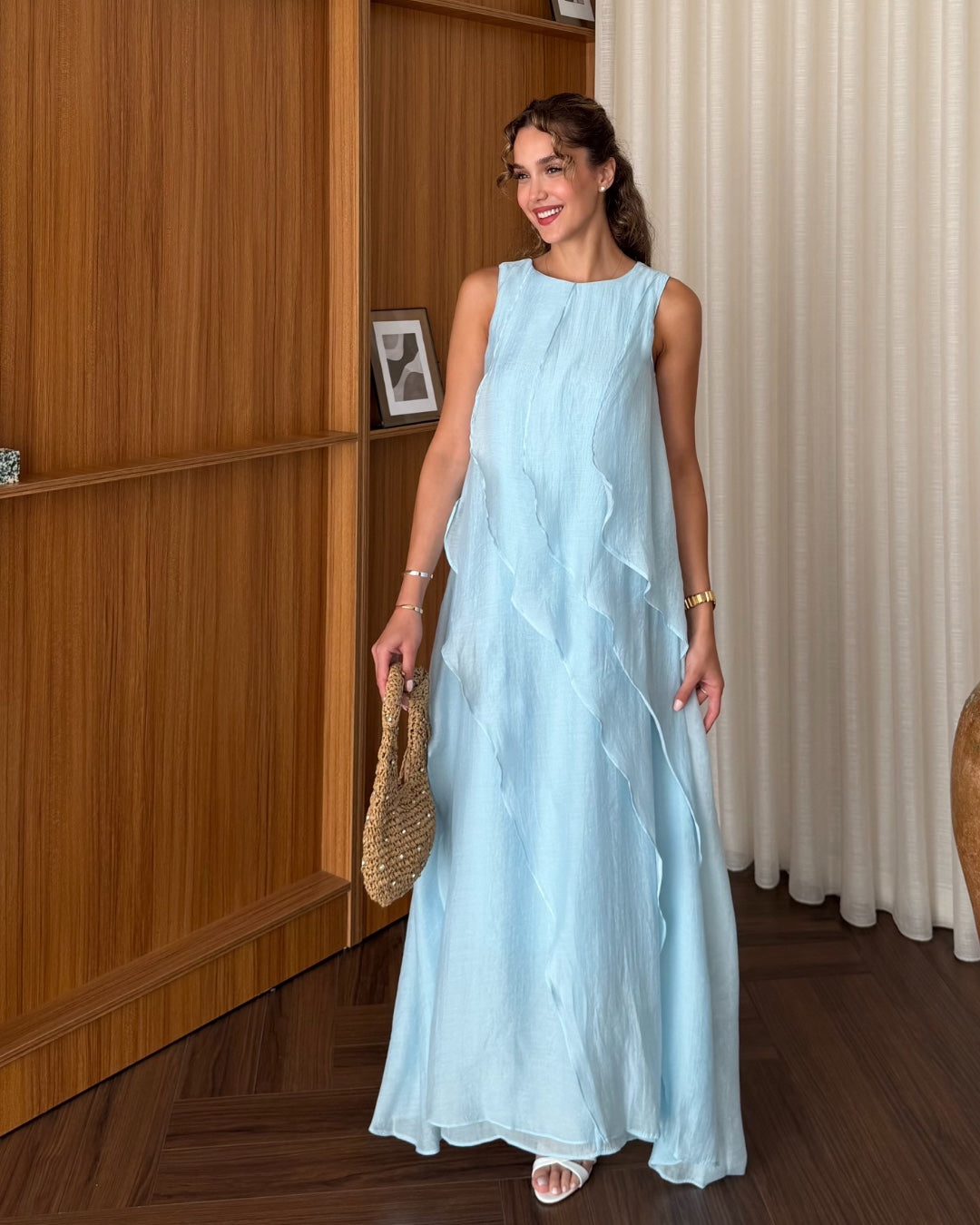 Elara Ruffle Maxi Dress