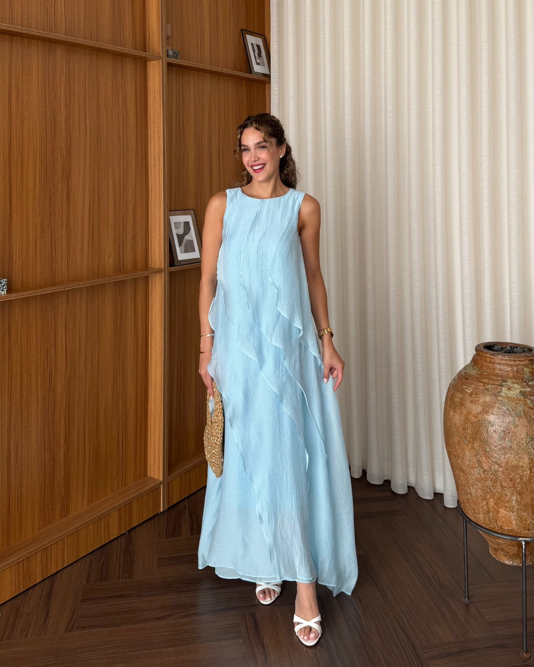 Elara Ruffle Maxi Dress