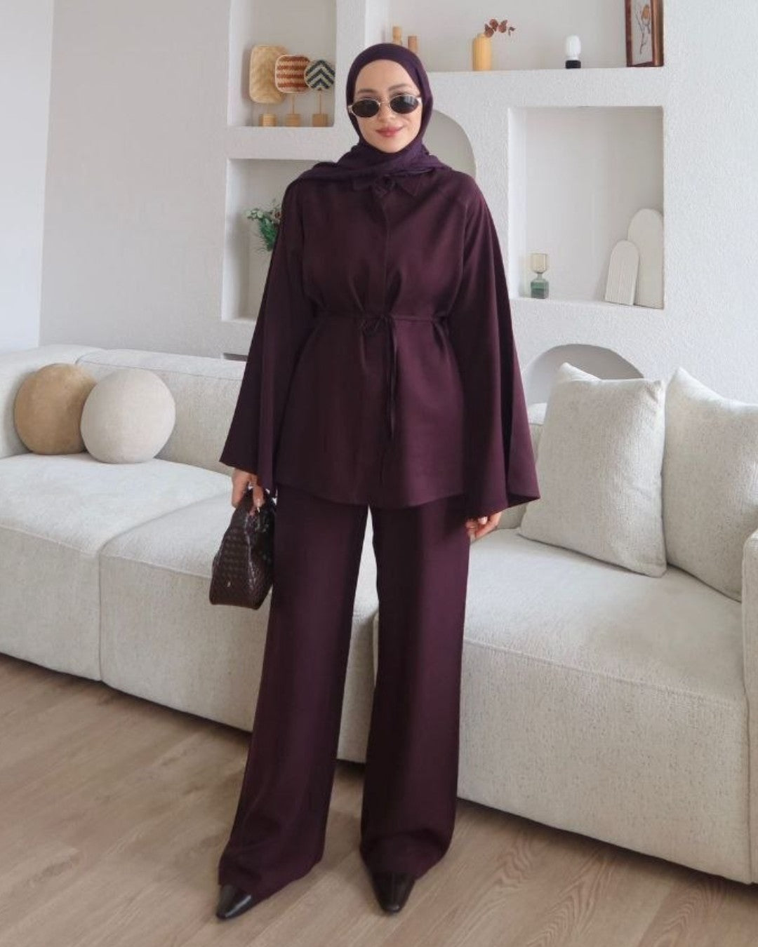 Elegance Wide-Leg Set + Belt