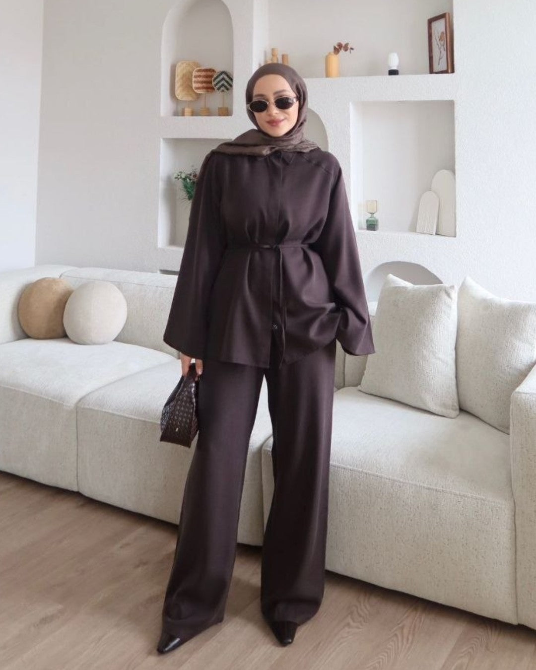 Elegance Wide-Leg Set + Belt