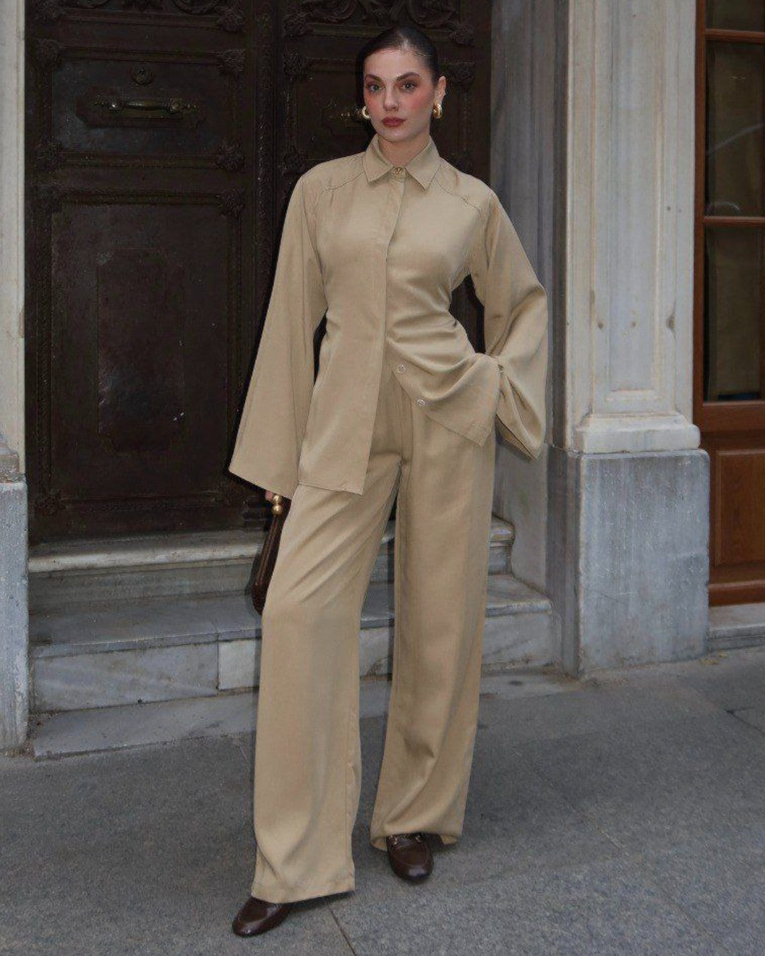 Elegance Wide-Leg Set + Belt