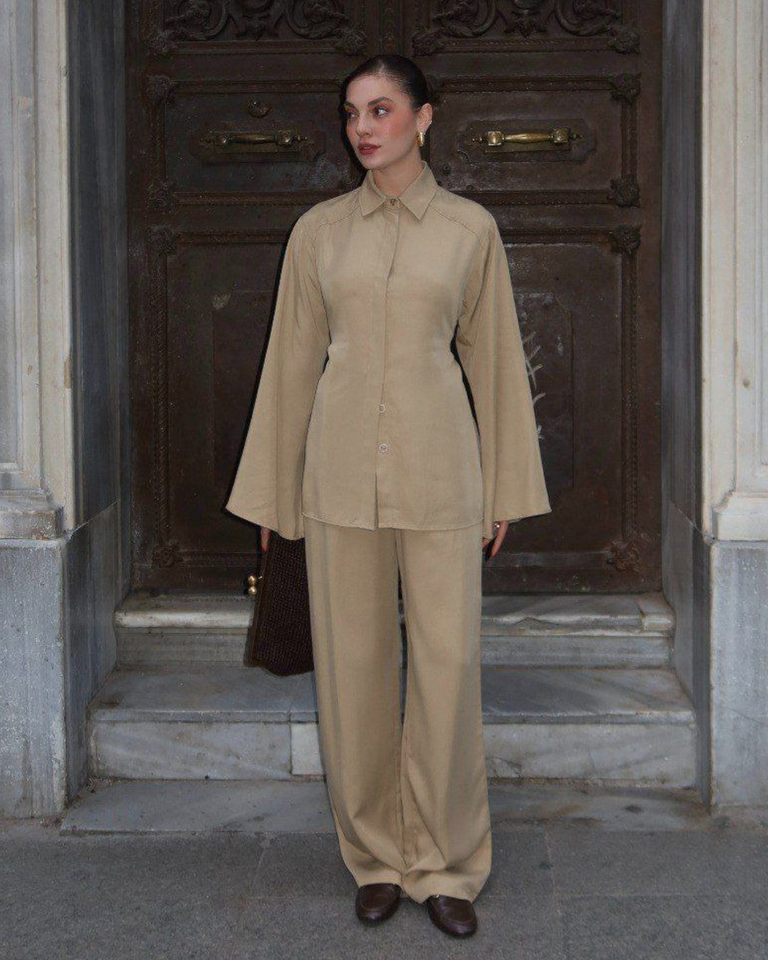 Elegance Wide-Leg Set + Belt
