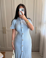 Elegant Buttoned Knit Dress