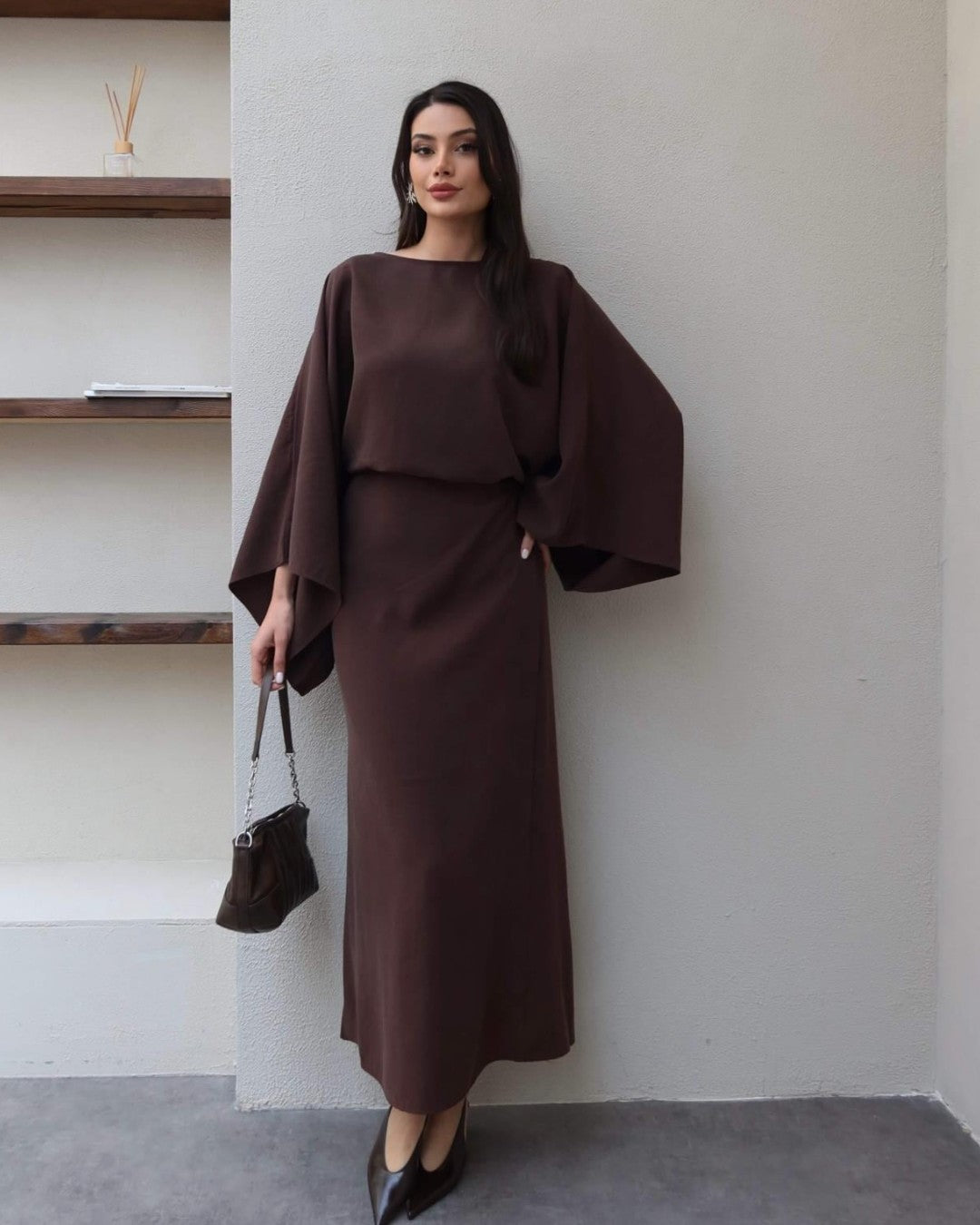 Elegant Flow Sleeve Dress