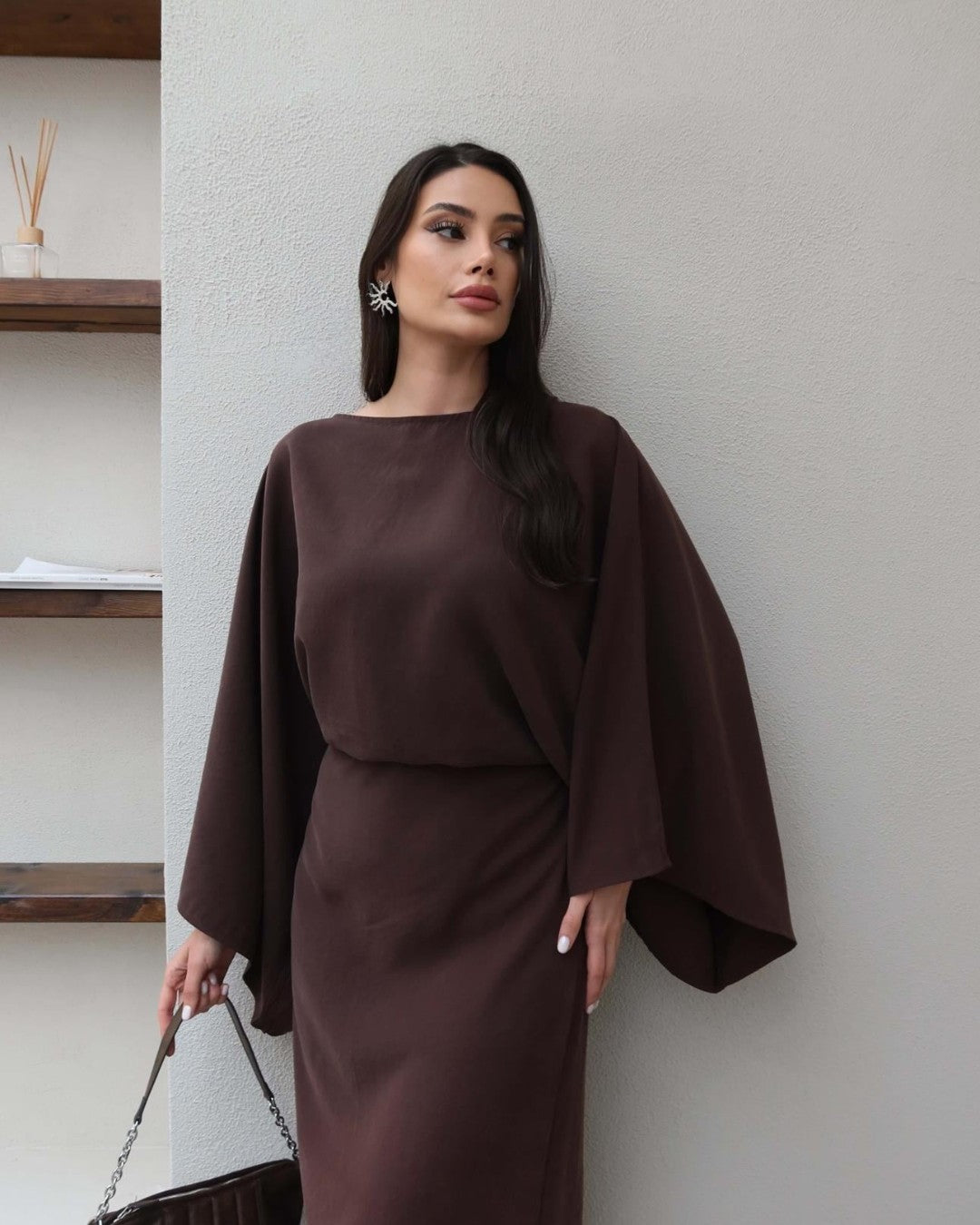 Elegant Flow Sleeve Dress
