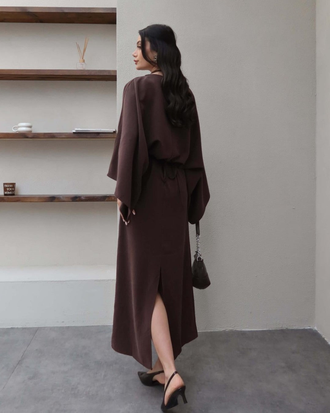 Elegant Flow Sleeve Dress