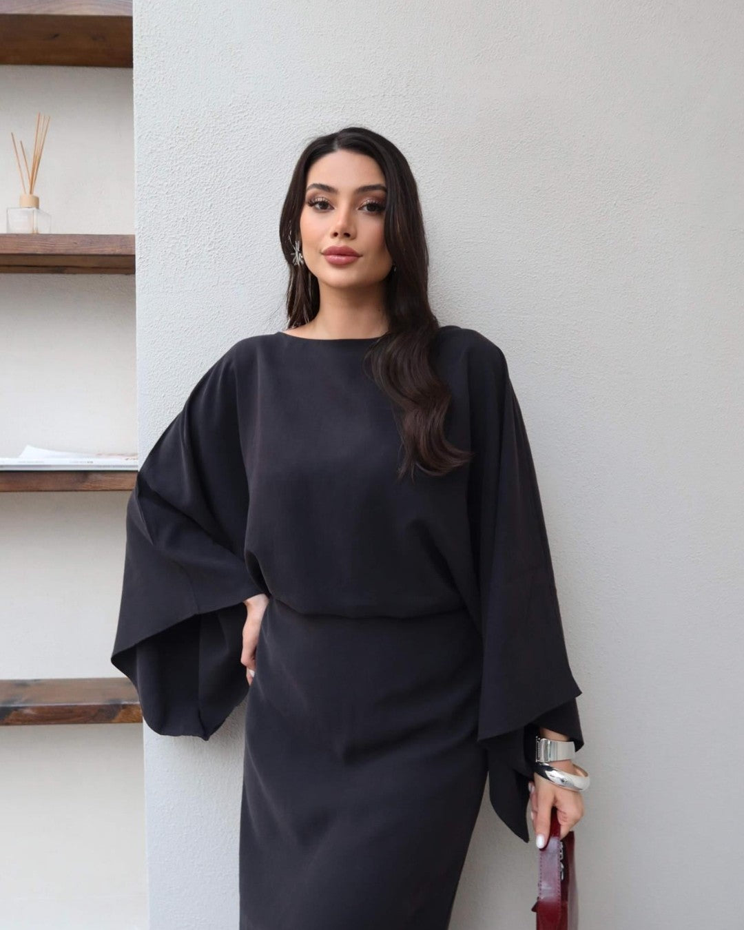 Elegant Flow Sleeve Dress