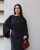 Elegant Flow Sleeve Dress