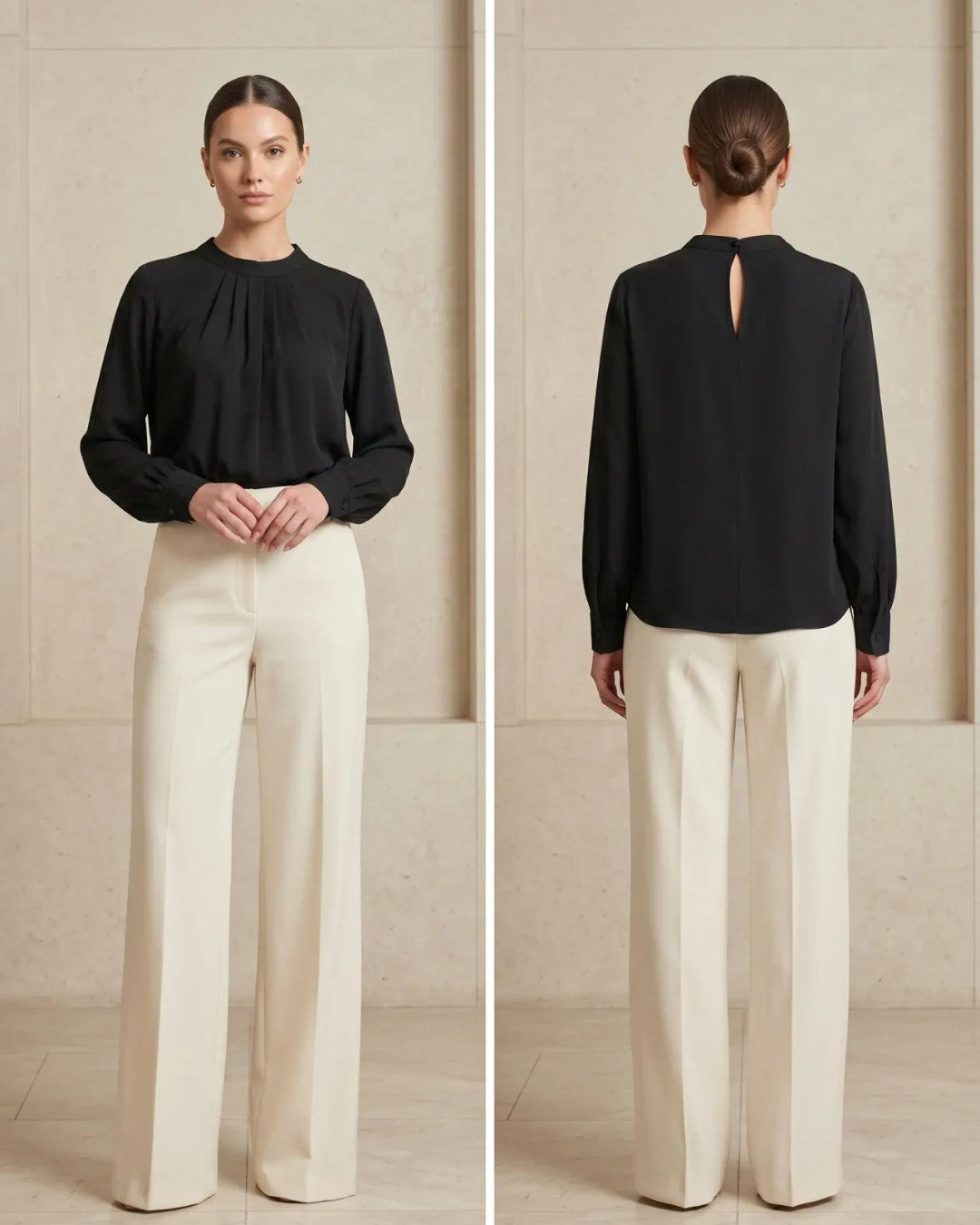 Elegant Neck Top
