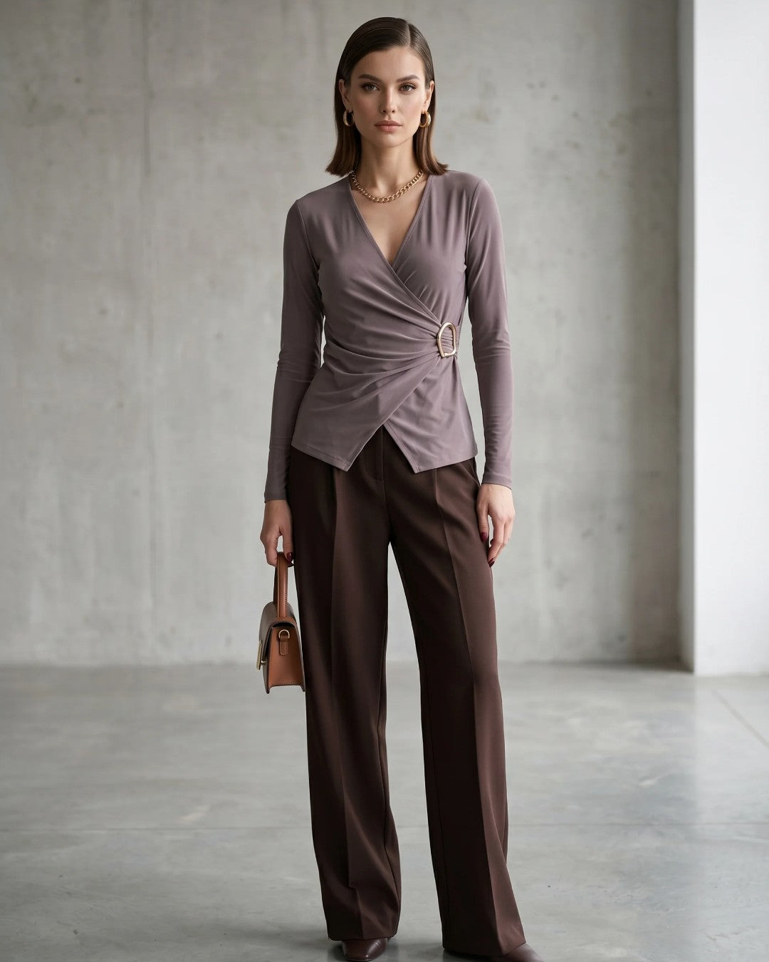 Elegant Waist Wrap Top