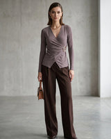 Elegant Waist Wrap Top